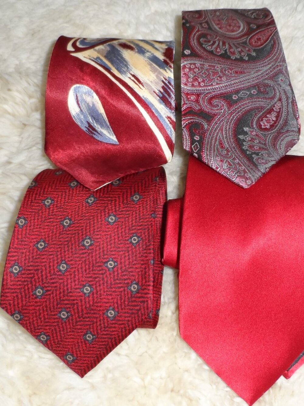 Mens Tie 100% Silk - bundel (4 pcs.,)